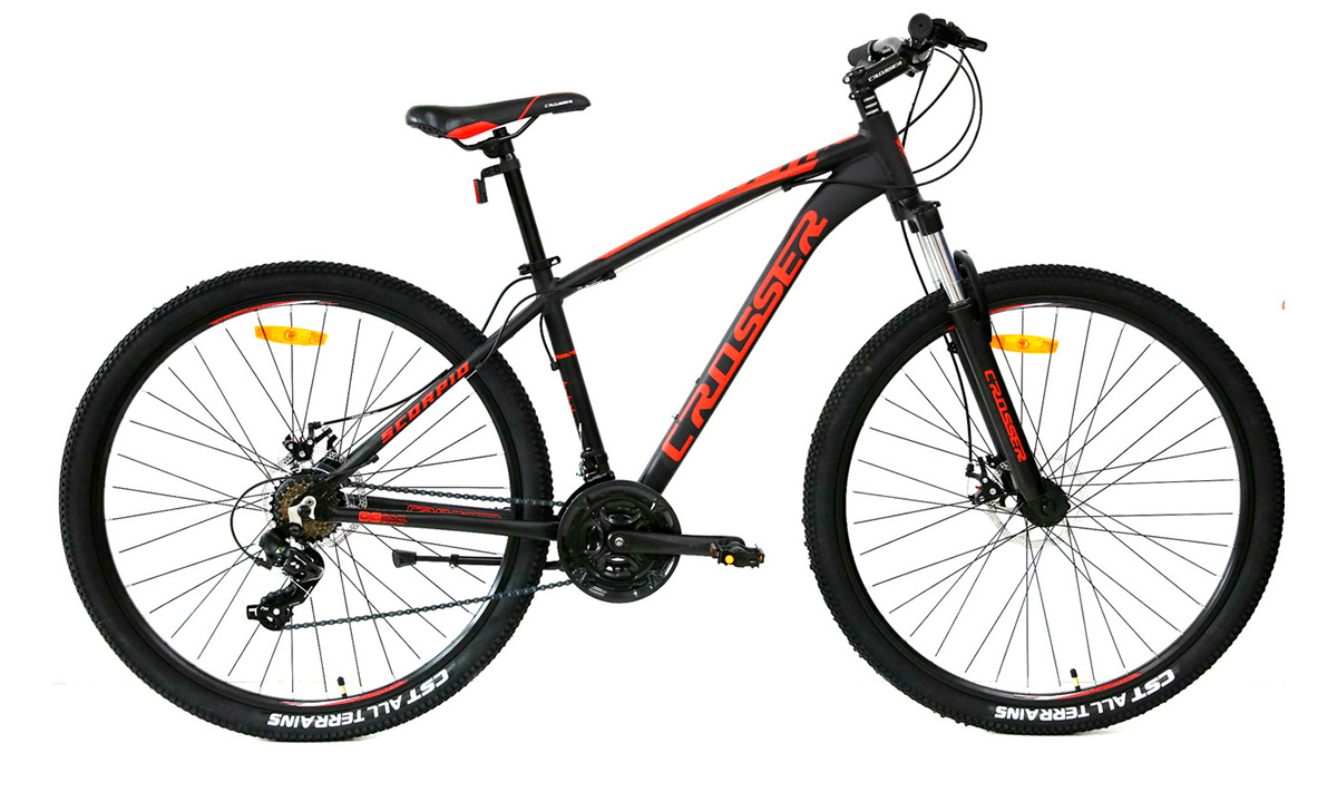 Фотографія Велосипед Crosser Scorpio 29" 2021, розмір М, чорно-червоний
